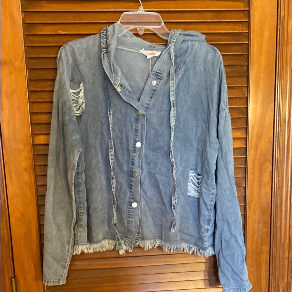 Mazik Light Blue Denim Top